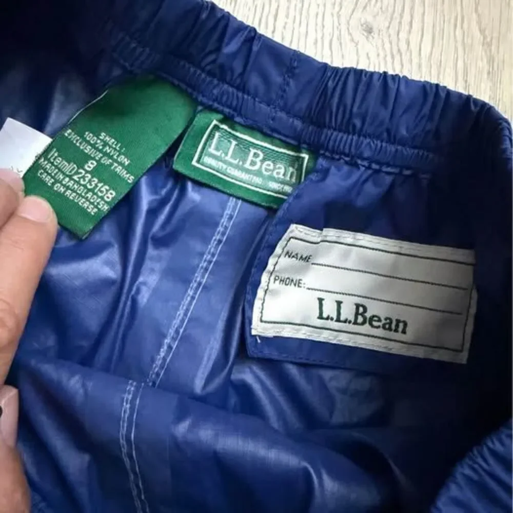 L.L.Bean Kids Rain Pants size 8